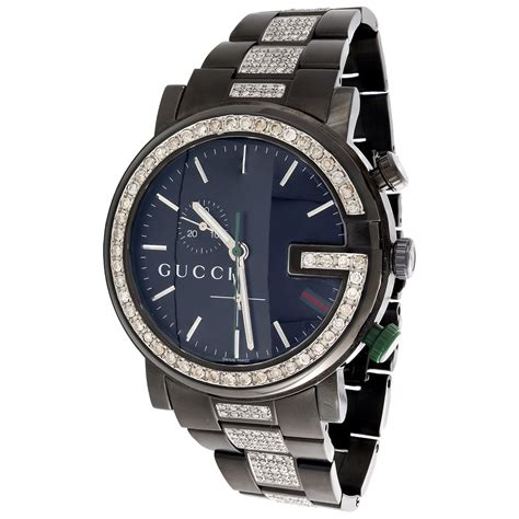 gucci watch with g face with diamonds|Gucci diamond watches for men.